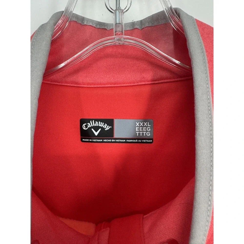 Callaway Golf Quarter 1/4 Zip Pullover Mens Size 3XL Red Performance Sweatshirt